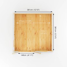 The side window can be located on either the left or right side - floor plan