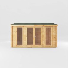 4.5m x 3.5m Mercia Home Office Studio - (28mm to 44mm logs) - front view