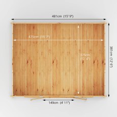 5m x 4m Mercia Home Office Studio - (28mm to 44mm logs) - floor plan