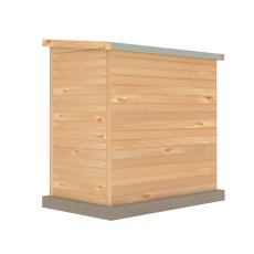 7x4 Shire Shiplap Tall Bike Store - isolated back angle view