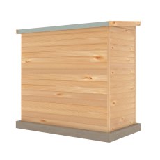 7x4 Shire Shiplap Tall Bike Store - isolated back angle view, RHS