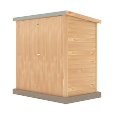 7x4 Shire Shiplap Tall Bike Store - isolated angle view, LHS