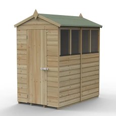 6x4 Forest Beckwood Apex Shed Shiplap 25yr Guarantee - isolated