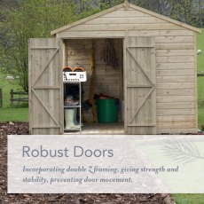 8x6 Forest Beckwood Apex Shed Shiplap with Double Door 25yr Guarantee - doors