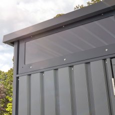 Hex Living 8 x 8 Hex Living Hixon Pent Metal Shed in Anthracite Grey