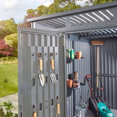 Hex Living 6 x 6 Hex Living Hixon Pent Metal Shed in Anthracite Grey