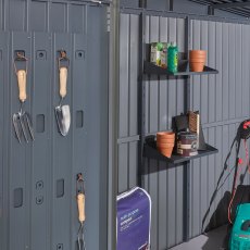 Hex Living 6 x 6 Hex Living Hixon Pent Metal Shed in Anthracite Grey