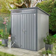 Hex Living 6 x 6 Hex Living Hixon Pent Metal Shed in Anthracite Grey