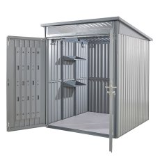 Hex Living 6 x 6 Hex Living Hixon Pent Metal Shed in Anthracite Grey