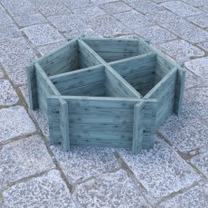 Shire Medium Hexagonal Planter - Pressure Treated - in situ, angle view 2