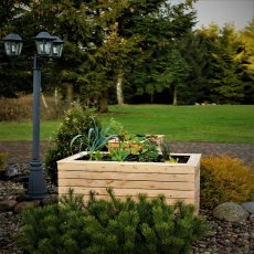 Shire Irena Larchwood Planter - in situ, front view