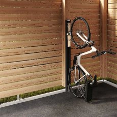 Biohort BikeLift® Wall Mounted in Metallic Dark Grey - Standard and Swivel Mount - standard insitu