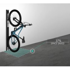 Biohort BikeLift® Wall Mounted in Metallic Dark Grey - Standard and Swivel Mount - standard - spaced saved with standard version