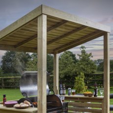 Rownlinson Barbecue Shelter - in situ, wide angle view