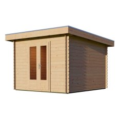 Lugarde 3m x 3m Lugarde Pent Log Cabin in 28mm Wall Thickness