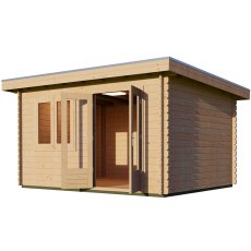 Lugarde 3m x 4m Lugarde Pent Log Cabin in 44mm Wall Thickness