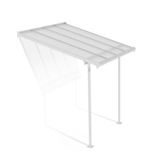 7x7 Palram Canopia Sierra White Clear Patio Cover - isolated