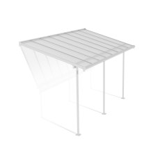 7x15 Palram Canopia Sierra White Clear Patio Cover - isolated