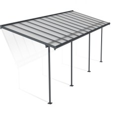 7x22 Palram Canopia Sierra Grey Clear Patio Cover - isolated