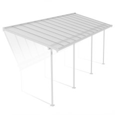 7x22 Palram Canopia Sierra White Clear Patio Cover - isolated