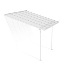 10x10 Palram Canopia Sierra White Clear Patio Cover - isolated