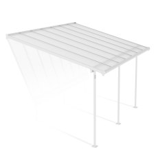 10x14 Palram Canopia Sierra White Clear Patio Cover - isolated