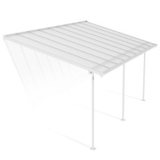 10x18 Palram Canopia Sierra White Clear Patio Cover - isolated