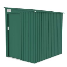 5x7 Lotus Arley Lean-to Metal Shed in Heritage Green - isolated