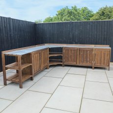 Mercia Ultimate Trent Outdoor Kitchen - in situ, angle view