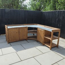 Mercia Compact Complete Outdoor Kitchen - in situ, empty, front view