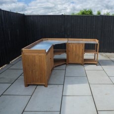 Mercia Compact Complete Outdoor Kitchen - in situ, empty