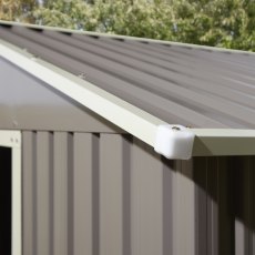 10x12 Rowlinson Trentvale Apex Metal  Shed in Light Grey - roof