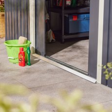 10x12 Rowlinson Trentvale Apex Metal  Shed in Dark Grey - door frame