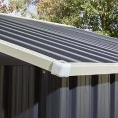 10x12 Rowlinson Trentvale Apex Metal  Shed in Dark Grey - roof