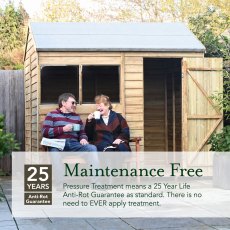 8x6 Forest 4Life Overlap Pent Wooden Shed with Double Doors - maintenance