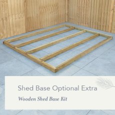 6x4 Forest 4Life Overlap Apex Wooden Shed with Double Doors - base