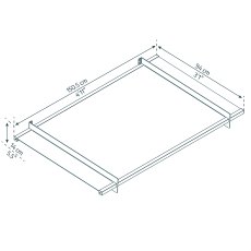 5x3 Palram Canopia Nancy 1500 Grey Clear Door Canopy - dimensions