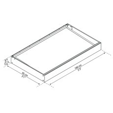 5x3 Palram Canopia Sophia 1600 Grey Clear Door Canopy - dimensions