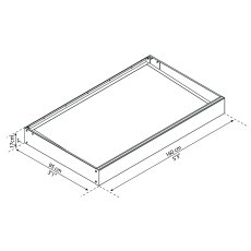 5x3 Palram Canopia Sophia 1600 White Door Canopy - White Opal - dimensions