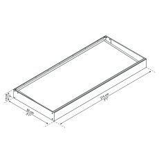 7x3 Palram Canopia Sophia 2150 Grey Clear Door Canopy - dimensions