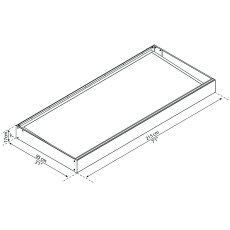 7x3 Palram Canopia Sophia 2150 White Door Canopy - White Opal - dimensions