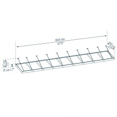 28x5 Palram Canopia Sophia XL 9000 Grey Clear Door Canopy - dimensions