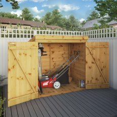 3x5 Mercia Tongue & Groove Pent Mower Store - in situ