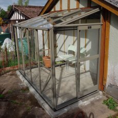 Elite Windsor 4x8 Lean to Greenhouse in optional powder coating olive with additional extras