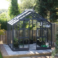 Elite Titan 800 8x6 Greenhouse in Graphite front view