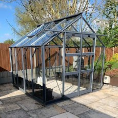 Elite Titan 800 8x8 Greenhouse in Graphite angled view