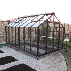 Elite Titan 800 8x14 Greenhouse in brown angled view