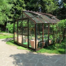 Elite Titan 800 8x16 Greenhouse in Graphite partial side elevation