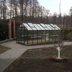 Elite Titan 800 8x18 Greenhouse in graphite side view