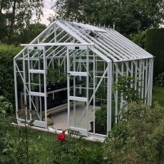 Elite Thyme 8x6 Greenhouse in Silver Aluminium with optional extras